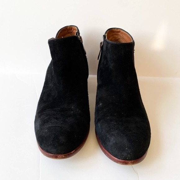 Sam Edelman Black Petty Suede Ankle Booties Size 6 - Picture 5 of 11